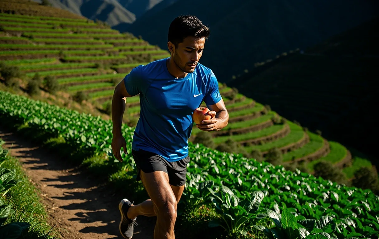 Atleta en los Andes